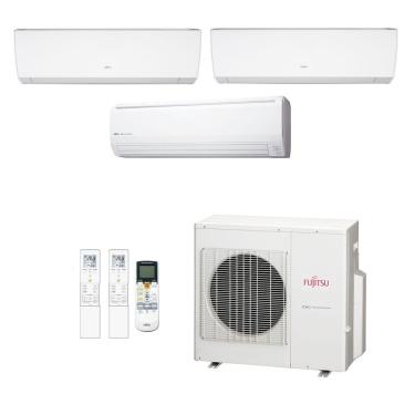Imagem de Ar-Condicionado Multi Split Inverter Fujitsu 27.000 (2x Evap hw 12.000 + 1x Evap hw 24.000) Quente/Frio 220V