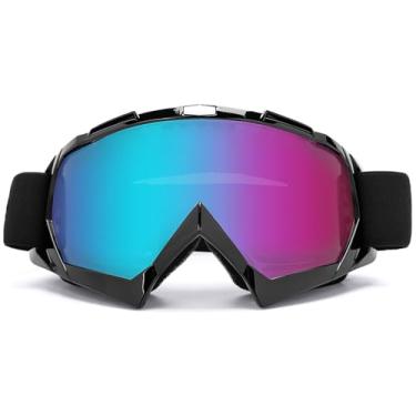 Imagem de beyisi Óculos de proteção contra sujeira para motocicleta, quadriciclo, equitação, motocross, acessórios de esqui com 4 rodas, proteção UV400, à prova de poeira, inquebrável para homens e mulheres