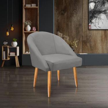 Imagem de Cadeira Lua Veludo Decorativa Luxo Poltrona Lua Sala de Estar, Salão, 