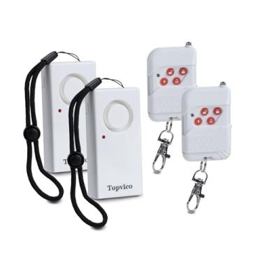 Imagem de Topvico Alarme De Maçaneta Porta Com Vibração, Portátil Para Viagem Em Hotel, Segurança Residencial Sem Fio 130 Db Crianças, Idosos E Pessoas Demência, Controle Remoto Ajuste Volume Sensibilidade, P