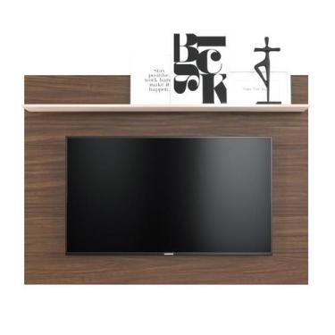 Imagem de Painel para TV Maia Nogueira Real/Off White - Colibri, Nogueira Real e