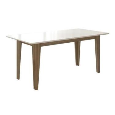 Imagem de Mesa de Jantar Liz 160cm Carvalho/Off White - Poliman - Poliman Móveis