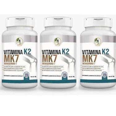 Imagem de Kit C/3 Vitamina K2 Menaquinona 7 Mk7 - 120 Cáps - Fits Life - Fits Li