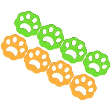 Imagem de Akozon 8 Peças de Bolas para Máquina de Lavar e Secar - 4 Bolas de Amaciante de Roupa Reutilizáveis ​​laranja e 4 Verdes - Removedor de Fiapos, Coletor de Pêlos de Animais de