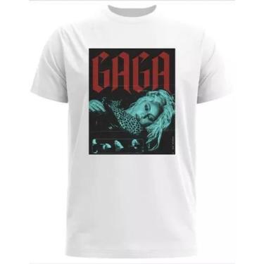 Imagem de Camisa Camiseta Lady Gaga Fashion Style - Loja Dinka, M, Branco
