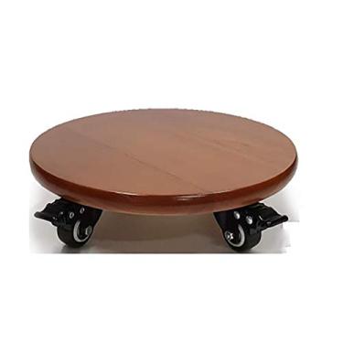 Imagem de FQCXCKJ Carrinho de vaso de plantas de jardim, carrinho de plantador em vaso, madeira de suporte de plantas (economia de mão-de-obra)