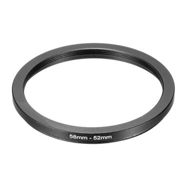 Imagem de PATIKIL Adaptador de anel descendente de 58 mm a 52 mm, anéis de filtro para lente de câmera filtros de anel de metal digital para lentes ND IR DSLR, preto