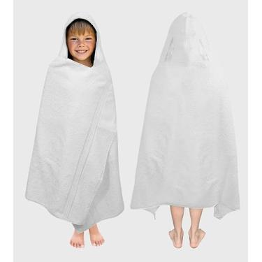 Imagem de ORIGINAL KIDS Toalha de banho com capuz - Toalha de banho ultramacia 100% algodão felpudo grande com capuz e borda - Toalha de praia para crianças grandes - Toalha de praia para chuveiro e piscina