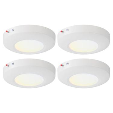 Imagem de JULLISON Kit De Luz De Emergência Led De 6 Polegadas Com Bateria Reserva, Luzes De Emergência Para Montagem No Teto, Regulável, 120-277 V, 15 W, 1000 Lm, Cri90, 5 Cct Selecionável, Etl E Classifica
