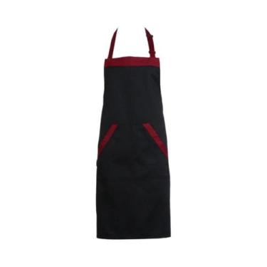 Imagem de Avental de Cozinha Unissex com Gola Halter e 2 Bolsos - Ideal para Che