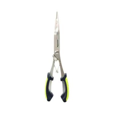 Imagem de Alicate de Pesca Multifuncional de Aço Inoxidável com Alça de Borracha