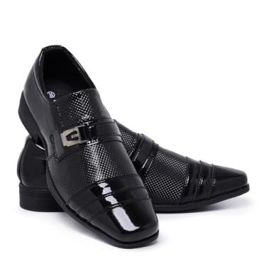 Imagem de Sapato Social Masculino Elegante Bico Fino Pull On 833 (Preto, BR, Adulto, Numérico, 43)