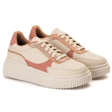 Imagem de Tenis Feminino Casual Feminino Creper Animal Print Estilo Shoes (Rose, BR, Adulto, Numérico, 40)