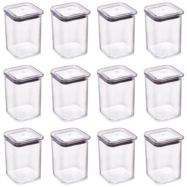 Imagem de Kit 12 Pçs Potes Porta Condimentos Temperos Plasútil Acrílico Tampa He