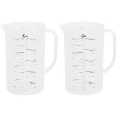 Imagem de Kit 2 Jarras Medidoras Plástico 1L Coza Cozy Alça Copos de M