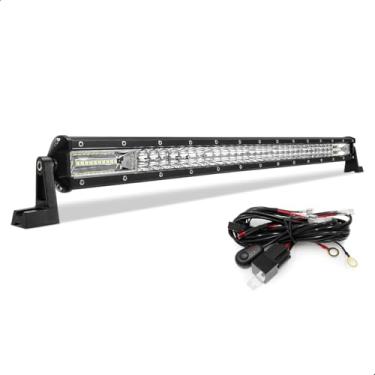 Imagem de Farol de Milha Kit Barra de Led Automotiva Slim Compacta 240w 25" Polegadas 65cm Troller 4x4 Off Road
