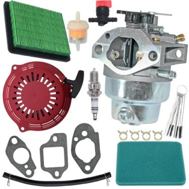 Imagem de JDLLONG Carburador GCV160 + acionador de partida de recuo para Honda GCV135 GCV160 GC135 GC160 substituição do motor 16100-Z0L-023 16100-ZM0-804 16100-ZM0-802 carburador com filtro de ar