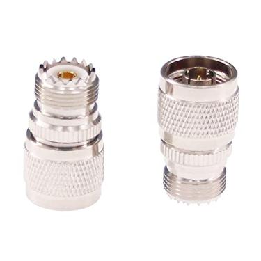 Imagem de Adaptador coaxial RF N macho para UHF fêmea SO-239 SO239 RF RF N para conector coaxial UHF para analisador de repetidor de antena de base GMRS (F38-2)