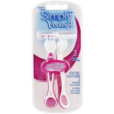 Imagem de Aparelho de barbear gillette venus 3 simply - 2 undades - Procter glam