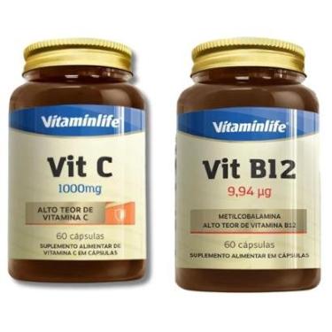 Imagem de Kit Vitaminlife Vitamina B12 60 Caps + Vitamina C 60 Caps - Vitaminlife-Unissex