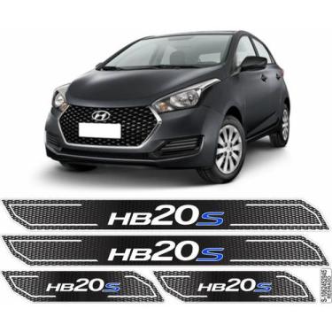 Imagem de Kit Soleira Diamante Hb20s Sedan 2014/2019 Cromada Resinada SL259 - Re