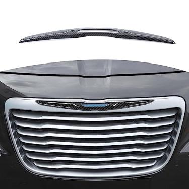 Imagem de RT-TCZ Capa De Acabamento Com Emblema Para Grade Do Chrysler 300C Compatível 300/300C 2015 E Acessórios Externos Em Fibra Carbono