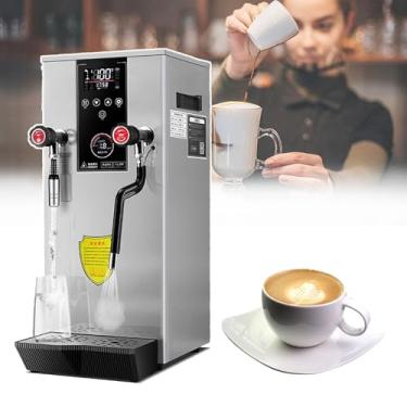 Imagem de KKSOUFX MáQuina De Espuma EléTrica A Vapor, Caldeira De áGua De 12l/20l, Espumador De Leite Comercial De 2200w/2500w, Com Visor Led, Para Chá, Café, Confeitaria