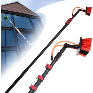 Imagem de Kit De Limpeza De Janelas Altas Com Poste, 3,6 M / 5,4 M / 6 M / 7,2 M / 9 M / 11 M Kit De Lavagem De Poste De Limpeza Para Postes De Extensão Para Caminhões, Janelas, Limpeza D, 36FT/11M