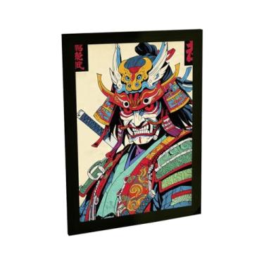 Imagem de Quadro Decorativo Anime Samurai Oni Ilustração Japão Decoração Poster Quarto Sala