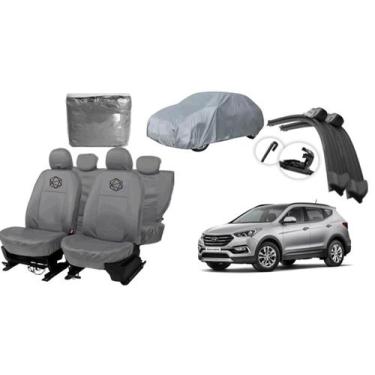 Imagem de Kit capa couro top + proteção chuva + brinde limpador - ferro tech br