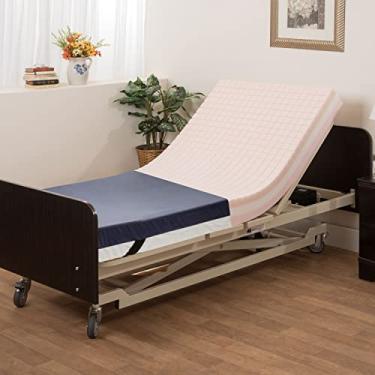 Imagem de Colchão de espuma de redistribuição de pressão para cama hospitalar – 3 camadas de espuma viscoelástica elástica – 193 cm x 91 cm x 15 cm – Capa de nylon de grau hospitalar incluída – da Medacure