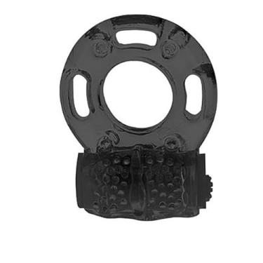 Imagem de Anel Peniano com Vibrador Borboleta, TPR Flexível, Preto, com Baterias LR1130 Inclusas