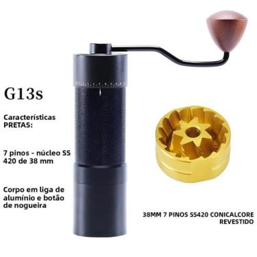 Imagem de Moedor De Café Manual Portátil Com Mós De Aço, Liga De Alumínio Ajustá