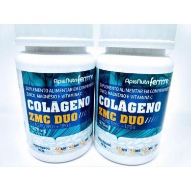 Imagem de 2x Uc-2 Colageno 60 Cap Tipo 1e2 40mg+ Magnesio +  Zinco - ApisNutri, 