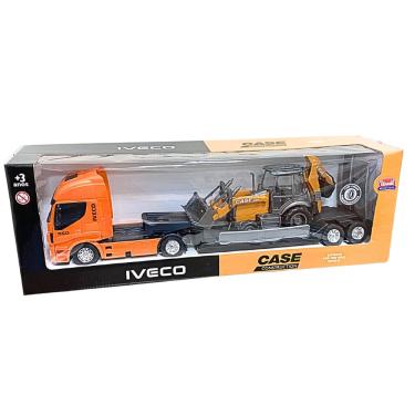 Imagem de Caminhão Iveco Hi-Way Plataforma Retroescavadeira Case 405