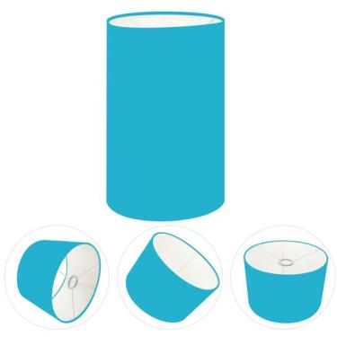 Imagem de Cúpula Abajur Cilíndrica Cp-8002 Ø13x30cm Azul Turquesa