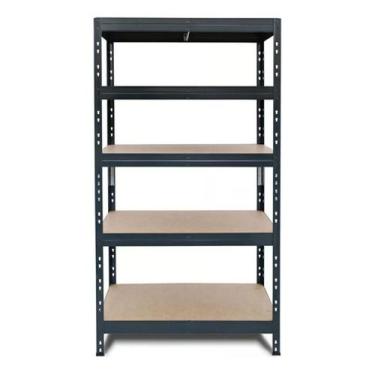 Imagem de Estante De Metal E Madeira 5 Prateleiras 176X90X40Cm Fixser