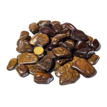 Imagem de 1 kg Bronzita Rolado Pedra Natural M 20 a 35mm Tipo B - Atacado