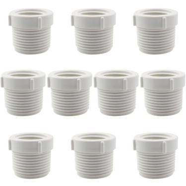 Imagem de BLLNDX 10 peças de acessórios de PVC macho de 9,5 mm para adaptador redutor fêmea de 1,27 cm acoplamento de encaixes de tubulação de revestimento de pia conexão de drenagem para irrigação agrícola