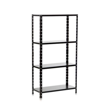 Imagem de Estante Organizadora com 4 Prateleiras Ajustáveis, Metal Preto