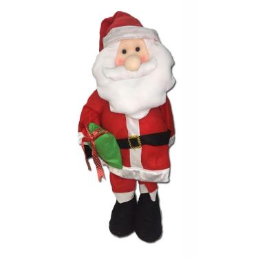 Imagem de Boneco Papai Noel com Caixa de Presente 75cm Zein