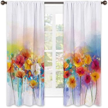 Imagem de Cortina isolada de sombreamento de flores, buquê texturizado em uma inflorescência de expressão artesanal Morph Nova pintura, decoração de janela de festa de cerimônia de casamento, decoração de