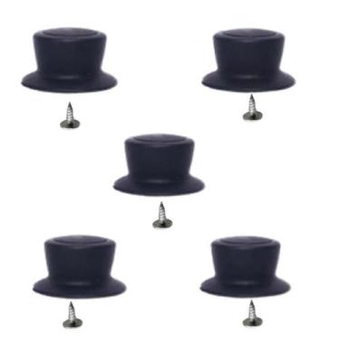 Imagem de 5 Pomel, Pegador, Puxador Para Tampa De Panela Alumínio e Vidro - Próp