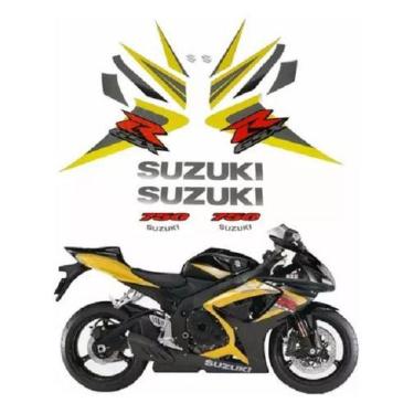 Imagem de Kit Adesivos Decorativo Suzuki Gsxr 750 2006 Amarela E Preta - SPTS