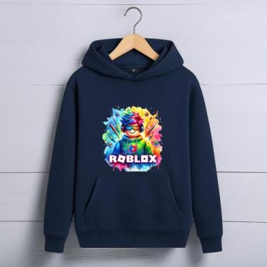 Imagem de Blusa Moletom Infantil Canguru Roblox X Menino Menina Agasalho - J.L K