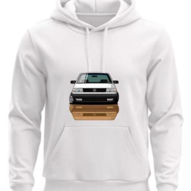 Imagem de Moletom Canguru Flanelado Estampado Gol Quadrado - hARD SEVEN, Branco,