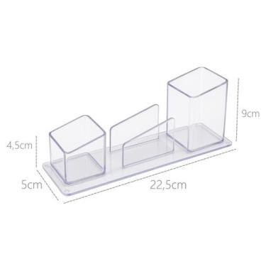 Imagem de Porta objetos, canetas, clips e lembrete Cristal Acrinil