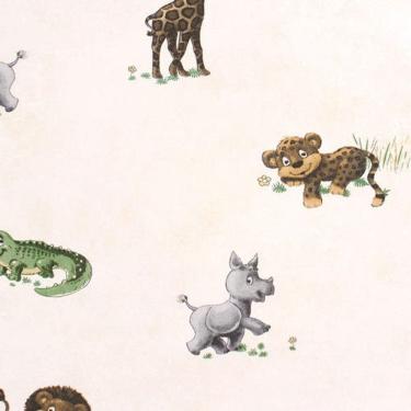 Imagem de Papel De Parede All Kids Bichinhos Fundo Amarelo H2912702 Rolo 10m X 0,53m