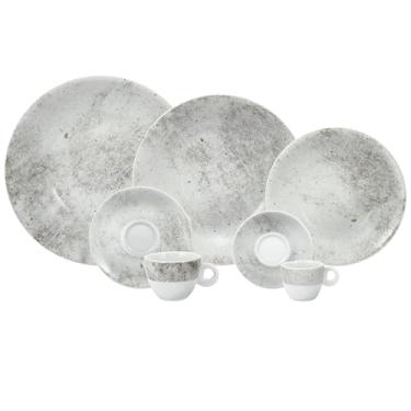 Imagem de Serviço de Jantar, Chá e Café 42 Peças em Porcelana, Decoração Concreto, Porcelana Schmidt
