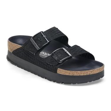 Imagem de Birkenstock Sandália feminina Papillio Arizona plataforma vegana, Sintético preto, 10-10.5 Narrow